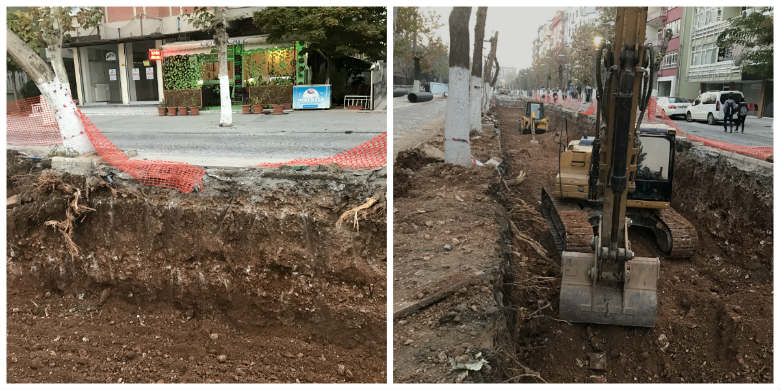 Selahattin Sarıoğlu ünlü Kanal Boyu’nun stat tarafında kalan bölümüne de dozer-kepçe sokularak tahrip edilmesine tepki gösterdi.