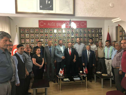 Mhp Malatya İl Başkanı Avşar ve Yönetimi ,Türkiye Gaziler ve Şehit Aileleri Vakfı Malatya Şubesini Ziyaret Etti