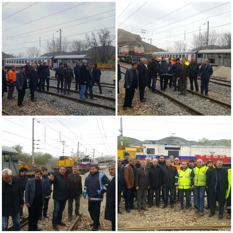 MHP Malatya Milletvekili Mehmet Fendoğlu Hekimhan’da meydana gelen tren kazası hakkında bilgi aldı