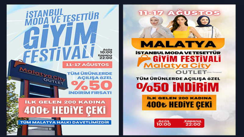 İstanbul Moda ve Tesettür Giyim Festivali Malatya’da Başlıyor