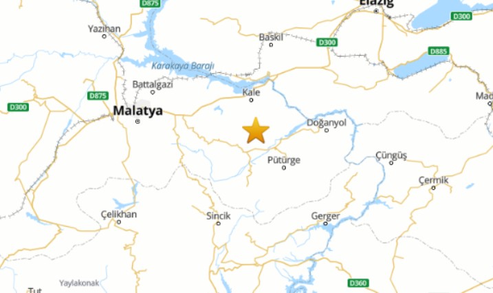 Malatya’nın Pütürge İlçesinde 4.5 Büyüklüğünde Deprem