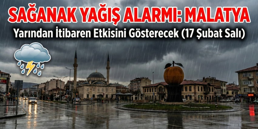 Malatya’da Sağanak Yağış Alarmı: Yarından İtibaren Etkisini Gösterecek