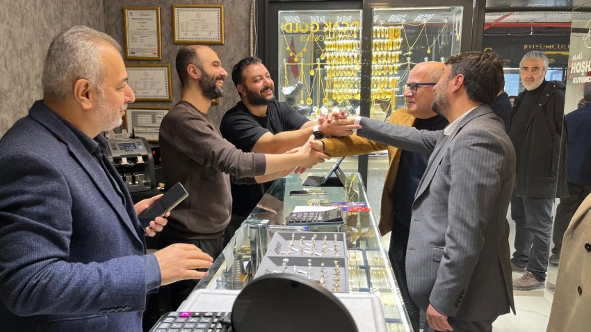 Anahtar Parti’den Kuyumcular Çarşısı’na Yoğun Katılımlı Ziyaret